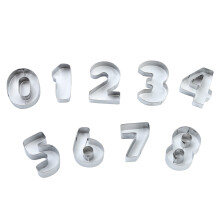 Stainless Steel Number Cake Mould Set 0-8 (9 pcs)