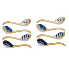 12-Piece Japanese-Style Ceramic Soup Spoons