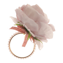 Ronds de serviette en forme de rose – Serviettes à fleurs artificielles