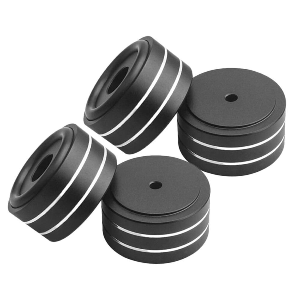 Aluminum Alloy Speaker Isolation Feet With Rubber Rings, Anti Slip Vibration Pads For Amplifiers 9310869835479