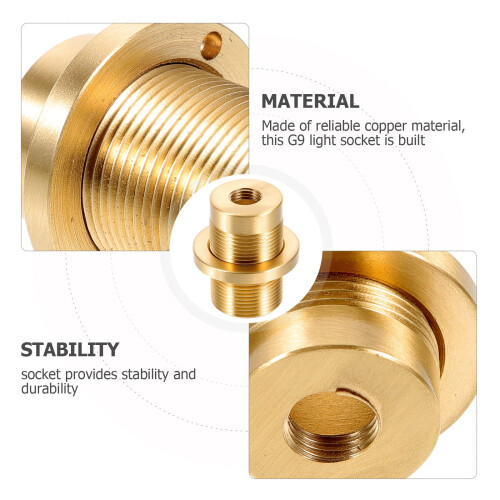 G9 Lamp Holder Socket in Solid Copper 2