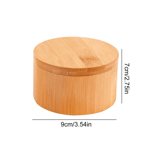 Bamboo Salt Cellar with Magnetic Swivel Lid 1
