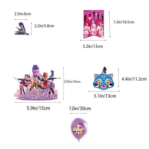 Ensemble de décoration pour fête K-Pop Demon Hunters 2