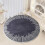 Round Area Rug Polyester Rubber Backing 23.6 in 2