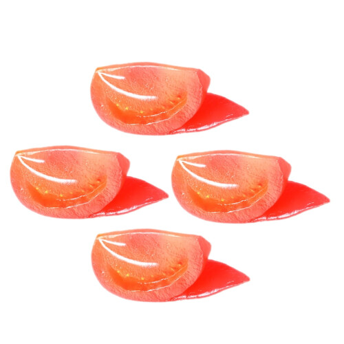 4 stk. røde PVC-tomatskiver