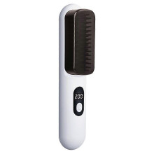 (white) Hair Straightener Brush Hot Comb Hair Straightening LED Display