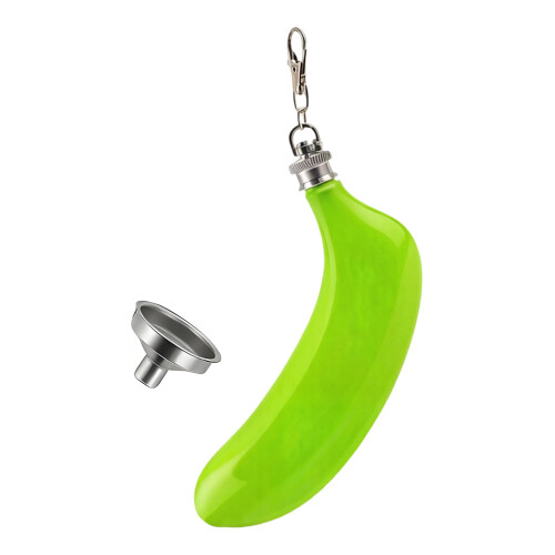 Artistic Fruit Themed Nonrust Steel Pocket-Green With Funnel