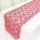 Rød julestjerne blonde bordflag 33x183cm 2