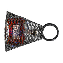 Lovely Patterned Small Purse To Hold Drinks And Belongings-Black