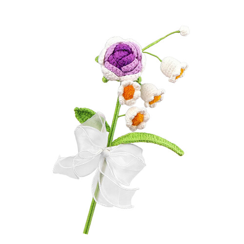 Utilisation de longue durée de bouquet de lys roses tricotée-C
