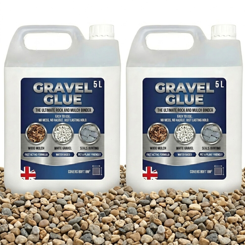 Storm Trading Group 2 X 5L (10 Litres) Gravel Binder Rock & Stone Glue