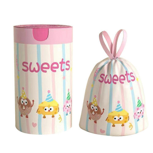 (sweets) Garbage Bag Household Drawstring Portable Thickened Kitchen Number Living Room Garbage Bag
