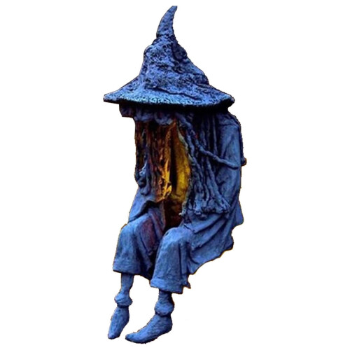 Halloween spøgelsesharpiks ornament solcellehavelys 1