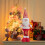 Röd jultomte stående docka väggdekoration 5