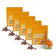 (5PCS) 1-5x 2 in 1 Pumpkin Oil 300 Count Nutrition GELS