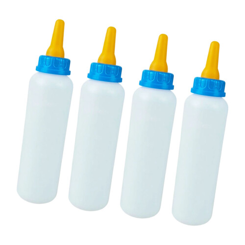 4PCS Multiuse Farm Animal Feeding Bottle-yellow pacifier 500