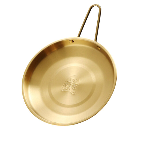 Rustproof Stainless Steel Snacks Tray With Ergonomic-gold big