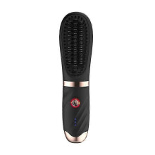 (rechargeable version black) New All-in-One Hair Straightener Professional Quick Heated Electric Hot Comb Multifunctional Hairstyle Brush