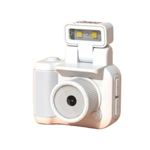 (White with battery) Mini Camera, Mini Vintage Camera, Tiny Nostalgic Snap Camera