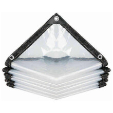 2025 Latest Model Transparent Waterproof Tarpaulin with Eyelets, Multi-Purpose