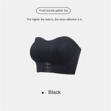 (5XL, black) Women Ladies Strapless Bandeau Bra Boob Tube Removable Pad Comfort Tops