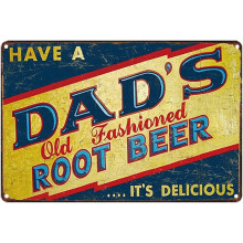Pappas gammaldags Root Beer-plåtskylt 18,5 x 28,5 cm