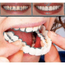 A Pair Upper & Lower High Quality Denture Instant Smile Comfort Fit Flex Cosmetic Teeth Denture Teeth Top Cosmetic Veneer