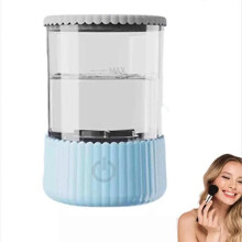 (blue) Rinse Hero Brush Cleaner, Beauty Swirl Electric Cosmetic Brush Cleaner