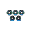 BlueSpot Blue Spot Tools 100mm Coarse Stripping Wheel Set 5 Piece 1