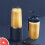 (blue) New Electric Mini Juice Maker Portable Blender Smoothie Juicer Fruit Machine 4
