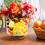 Glass and Wood Fruit Bowl 17.5 cm 2