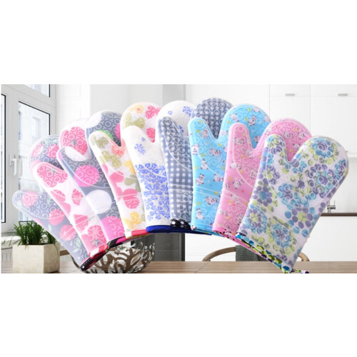 Ofenhandschuhe, hitzebeständig bis 260 C, Baumwollfutter, 2 Stück 1