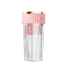 (pink) Portable Blenders Cup, Mini Personals Electric Juicer for Fruit and Vegetables, USB Rechargeable Mini Portable Fruit Juicing Cup