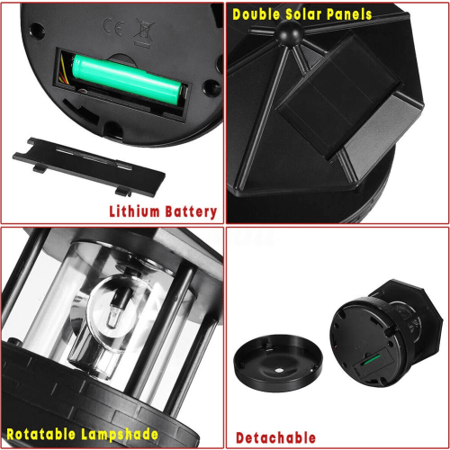 Far solar – baliză rotativă cu LED pentru exterior 2