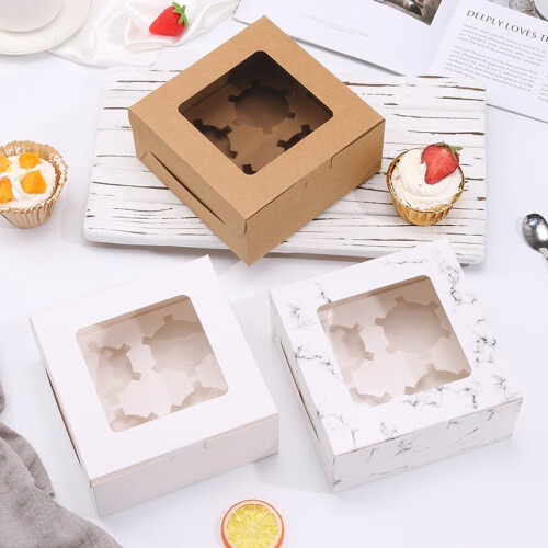 Cupcake Box with Clear Window – 4 or 6 Cavities 1