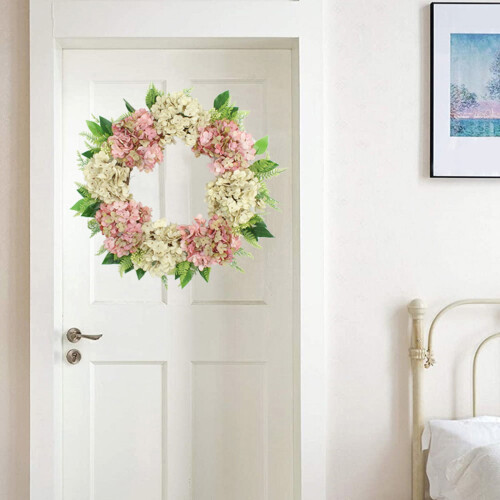 Artificial Hydrangea Wreath 55cm 1