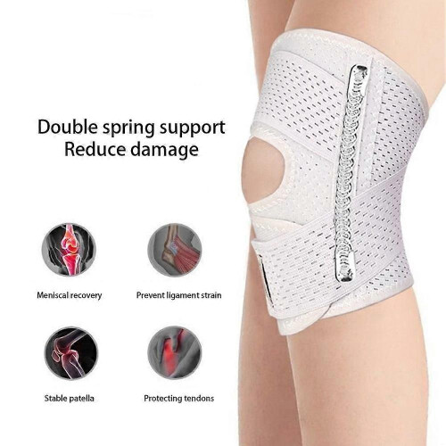 (XL, black) Knee Brace Knee Support Compression Sleeve With Side Stabilizers Silicone 1