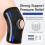 (XL, black) Knee Brace Knee Support Compression Sleeve With Side Stabilizers Silicone 3