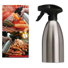 Stainless Steel Oil-Spray Bottle Kitchen Olive Oil Sprayer for BBQ Cooking 500ml