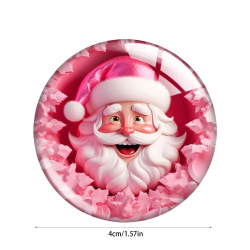 Santa Glass Refrigerator Sticker Ornament 2