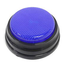 Recordable Talking Button with Led Function Learning Resources Buzzers Blue