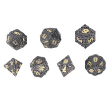 Massiver Würfel, Spielzeug aus Metall, Polyeder, klare Zahlen, Rollenspiel-Würfelset für den Tisch,