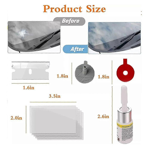 Windshield Repair Kit, Upgraded Cracked Windshield Repair Kit 4-Pack 2