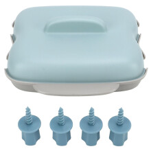 Microwave Corn Cooker, Food Grade PP, BPA Free, Portable, for 2 Ears of Corn, Steaming, with Handle, Blue