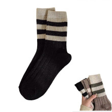(Black) 6 pair Women's Socks In Autumn And Winter Thickened Warm Fashionable All-match Sports Leisure
