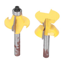 2 piezas de cortador de espigas combinado de 120 grados con vástago de 8 mm para carpintería, sierra