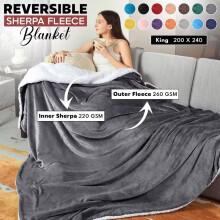 (Single Sherpa Blankets, Grey -Sherpa Blanket) Sherpa Fleece Blankets Reversible Plush Throw Soft Warm Luxurious Double Layer Sofa Bed Blanket