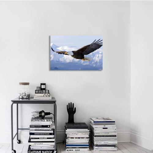 Bald Eagle Canvas Wall Art Poster 8x10 inch 2
