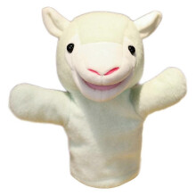 Burattino a mano in peluche a forma di asino, agnello, panda, coniglio, morbido animale imbottito, burattino