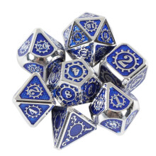 7 dadi poliedrici colorati in metallo ad alta precisione per giochi da tavolo, dadi poliedrici compatibili